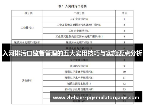 入河排污口监督管理的五大实用技巧与实施要点分析
